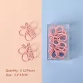 Pink butterfly shaped metal paperclips with clear storage box size 3.3x3.5cm 6-12pcs - Pink Butterfly (10 Pieces/Pack)