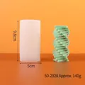 Cilindrische siliconen mal voor DIY kaarsen en gips, afmeting 9,8 x 5 cm - Wit 50-2928-D (Gestapelde Tandwiel Vorm)