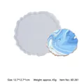 Unregelmäßige gewellte Silikonform für Harzguss mit blauem Marmor Untersetzer Muster - Untersetzer-Stil mit Marmoreffekt (60-261)