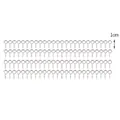 Set of 1cm silver metal eye pins for DIY jewelry making and resin craft accessories - Screw Eye Hooks (P1-10) / 100 Pieces/Pack (10mm) / White Gold
