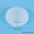 Snowflake silicone mold for resin casting DIY pendant 4.8cm diameter 0.7cm thickness - Snowflake Style 9 (60-663) / Diameter 4.8cm Thickness 0.7cm