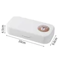 Cute white 3D cartoon bear stationery storage box with dimensions 20cm x 9.8cm x 4.5cm - White