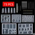 Set completo stampi in resina epossidica DIY da 73 pezzi con trapano a mano e accessori - Gruppo di stampi conveniente da 73 pezzi (PA040)