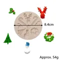 Christmas themed silicone fondant mold with reindeer and snowman shapes for DIY baking - Christmas Mixed Patterns (50-1079-B) / Gray