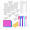 Set completo herramientas resina epoxi DIY con vasos silicona, mantas y varillas - Juego de herramientas DIY (Y001) / Paquetes múltiples
