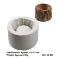 Moule en silicone pour pots de fleurs et bougeoirs aspect écorce, dimensions 9,5x5,7 cm - Imitation écorce d'arbre gris (50-956-B Gris)