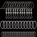 Complete silver earring hooks and jump rings hardware set for DIY jewelry craft making - Metal Findings Set (Y052) / 30-Piece Set / Silver