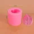 Molde de silicona rosa para velas de bricolaje con forma de fruta y pasteles de fondant - 5.7x5.7x5.7cm
