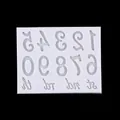 Stampo in silicone bianco con numeri 0-9 e suffissi per decorazione torte in fondente - Numeri e Suffissi Ordinali (50-1224) / Grigio