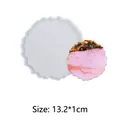 Detailansicht der unregelmäßigen wellenförmigen Silikonform für DIY Harz-Untersetzer - Unregelmäßiger Wellenrunder Stil (60-256) / 13.2*1cm