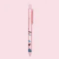 Elegant pink pen-shaped utility knife featuring a traditional crane illustration for stationery - Pink Crane (06)