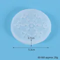 Molde redondo de silicone con copo de nieve 5,3 cm para colgante de resina DIY - Estilo de Copo 6 (60-660)