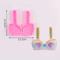 Stampo in silicone a forma di reggiseno per resina e cioccolato, misura 12,2x12,5 cm - Forma Reggiseno (50-2373-A) / 12.2x12.5cm / Rosa