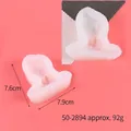 Witte siliconen mal voor beerfiguren, afmetingen 7,6 cm en 7,9 cm, gewicht 92 g - Wit 50-2894-D (Cartoon Beer Omtrek Vorm)