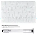 Molde profesional de silicona para resina epoxi con letras números y kit de taladro manual - Juego de moldes de letras (Y007) / Paquetes múltiples