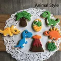 Ausstechformen-Set Dinosaurier im Tierstil für kreatives DIY-Backen von Keksen - Tier-Stil 59153 / 8-teiliges Set (Tier-Stil 59153)