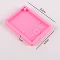 Vista dettagliata dello stampo in silicone rosa a tema lettore musicale per fai-da-te - Taglia L / Rosa