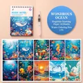 Libro da colorare magico ad acqua tema oceano con 10 pagine e penna - Meraviglioso Oceano