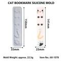 Professionele siliconen mal voor doe-het-zelf kattenbladwijzers met maten en gewicht - Katten Stijl (60-1078) / 150x35mm