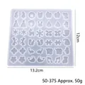 DIY siliconen oorbelvorm met meerdere vormen 13,2x12cm helder harsgietgereedschap - 50-375