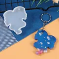 DIY zodiac constellation silhouette silicone mold with blue resin keychain sample - Female Silhouette (60-1004) / 60-1004