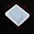 Vista dettagliata dello stampo in silicone lettore musicale per portachiavi fai da te - Taglia S / Bianco