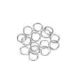 High-quality silver-plated open jump rings for DIY jewelry making and repair projects - 25 Pieces/Pack (6mm) / White Gold