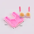 Stampo in silicone a forma di reggiseno per resina o cioccolato, dimensioni 9x9cm. - Forma Reggiseno (50-2376-A) / 9x9cm / Rosa