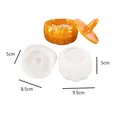 Pumpkin shaped storage box silicone resin mold set with detailed dimension markings - Pumpkin (60-296)