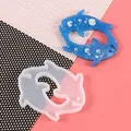 Pisces dolphin resin jewelry mold with blue marble effect DIY pendant casting tool - Pisces (60-1008)