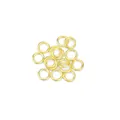 High quality gold plated open jump rings for jewelry making and earring DIY repairs - 25 Pieces/Pack (6mm) / Gold