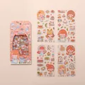 Set of 4 sheets of cute cartoon girl stickers for DIY scrapbooking and craft decoration - 4pcs / Island Trip