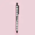 Pen-shaped utility knife with black and white plaid pattern on pink background - Classic Gingham (10)