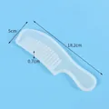 Translucent silicone DIY comb resin mold for jewelry making and crystal crafting - White Vintage Comb Mold (50-1928) / 18.2x5x0.7cm