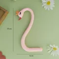 Pink 3D swan neck silicone cake topper ornament, 19x6cm size measurement - Pink Swan (With Crown)