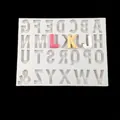 Moule en silicone avec 26 lettres anglaises et esperluette pour fondant ou chocolat DIY - Gris-Lettres Majuscules (50-2463)