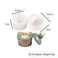 Moule en silicone boîte de rangement en couronne pour résine DIY, 8,2x5cm, 145g - Couronne à Croix (60-294)
