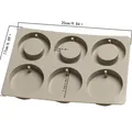Dimensiones detalladas del molde de silicona de 6 cavidades para cera perfumada y jabón DIY - 3 Cavidades Anillo Redondo