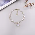 Eleganter handgefertigter Barockperlen-Armband mit einem Kristallherz-Anhänger - Herz
