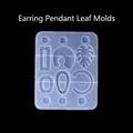 Translucent silicone mold for DIY geometric resin earrings and leaf pendants - Leaf Pendant Mold 60-279
