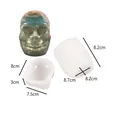 Stampo in silicone per scatola portaoggetti a forma di teschio per resina fai-da-te con misure - Skull (60-298)