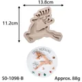 Reindeer shaped silicone fondant mold for DIY Christmas cake decoration and baking - Snowflake Reindeer Multi-Pattern (50-1098-B)