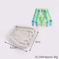 Stampo in silicone a forma di reggiseno per decorazioni in resina e pasta di zucchero - Forma Slip (50-2384-B) / 9x8.5cm / Grigio