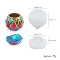 DIY pumpkin crown storage box silicone resin mold kit with detailed size markings - Mirror Finish (60-1038)