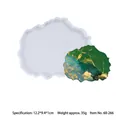 Unregelmäßige Silikonform für DIY-Harzuntersetzer und Bastelarbeiten, Größe 12,2x9,4 cm - Dunkelgrüner Goldfolien-Ovalstil (60-266)