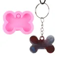 Bone shaped silicone mold for resin keychain DIY with galaxy finish sample display. - Small Bone Style (50-2157-A)