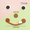 Decoración de pastel de cara sonriente de pegamento suave con dimensiones de tamaño dadas - Juego de Adornos para Pasteles con Cara Sonriente Divertida