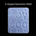Stampo in silicone per orecchini fai-da-te in resina con forme geometriche - Stampo Geometrico a V 60-283