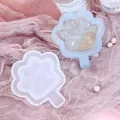 Detailed view of cat paw silicone mold for DIY glitter resin shaker charms and jewelry - Cat Paw Style (60-398)