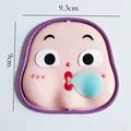 Cute bubble blowing cartoon cake topper ornament, soft rubber variant, 9.3cm x 9cm size. - Blowing Bubbles Baby